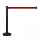 Szalagos, krómozott kordonoszlop piros, kék vagy fekete 3 m-es szalaggal
