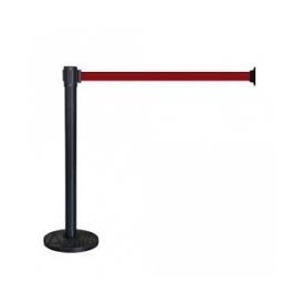   Szalagos, krómozott kordonoszlop piros, kék vagy fekete 3 m-es szalaggal