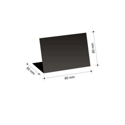 Asztali talpas fekete ártábla, krétatábla 60x80 mm