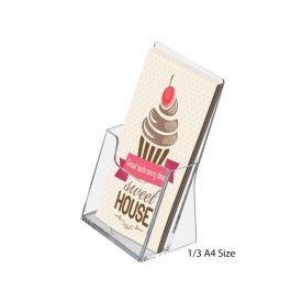   Asztali szórólaptartó, LA4 (99x210 mm) szórólapoknak, 1 rekesz_UMSD001003