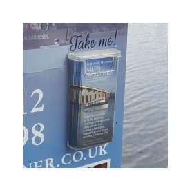 Fali szórólaptartó, LA4 szórólapoknak, 1 rekeszes