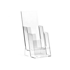 Asztali szórólaptartó, LA4 szórólapoknak, 2 rekeszes