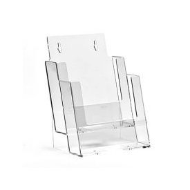 Asztali szórólaptartó A5 szórólap részére, 2 rekeszes