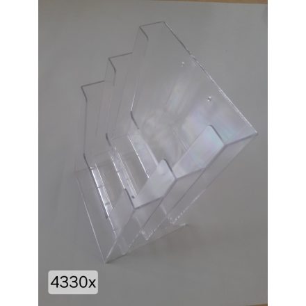 fali szórólaptartó A4 szórólap részére, 3 rekeszes