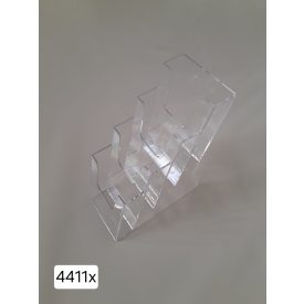   fali szórólaptartó, LA4 (99x210 mm) szórólapoknak, 4 rekeszes