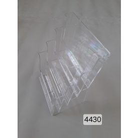 Asztali szórólaptartó, LA4 szórólapoknak, 8 rekeszes