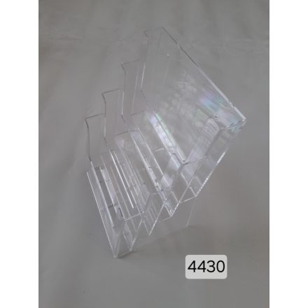 Asztali szórólaptartó, LA4 szórólapoknak, 8 rekeszes