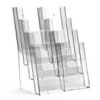 Asztali szórólaptartó, LA4 szórólapoknak, 8 rekeszes