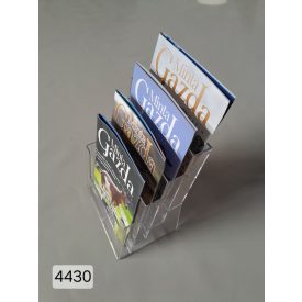 fali szórólaptartó A4 szórólap részére, 4 rekeszes