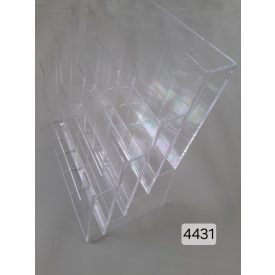 fali szórólaptartó A4 szórólap részére, 4 rekeszes