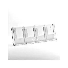 fali szórólaptartó, LA4 szórólapoknak, 4 rekeszes