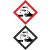 GHS bárca matrica GHS05 Maró anyagok műa. matrica 100x100 mm