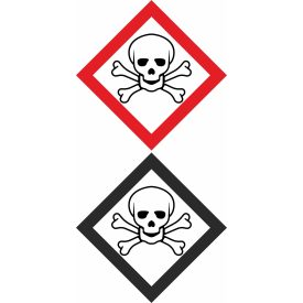   GHS bárca matrica GHS06 Mérgező anyagok műa. matrica 100x100 mm