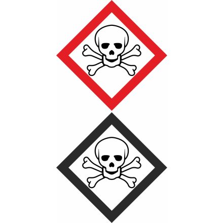 GHS bárca matrica GHS06 Mérgező anyagok műa. matrica 100x100 mm