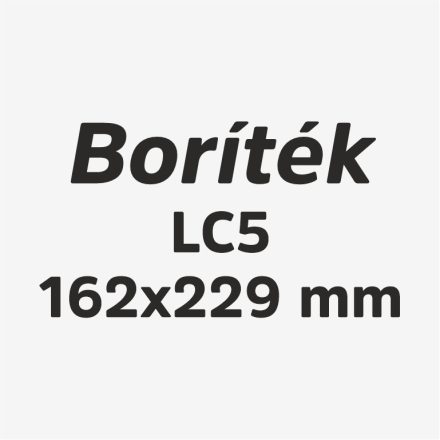 Boríték, LC5 (162×229 mm), öntapadós zárás, jobb ablakos, bélésnyomott
