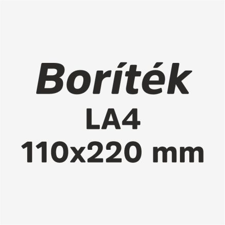 Boríték, LA4 (110x220 mm), öntapadós zárás, bal ablakos, bélésnyomott