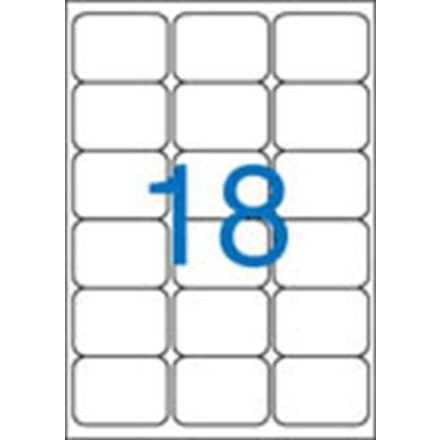 Etikett, univerzális, 63,5x46,6 mm, VICTORIA PAPER, 1800 etikett/csomag