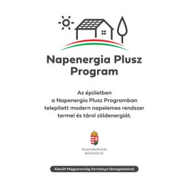 Napenergia Plusz Program projekttábla A4