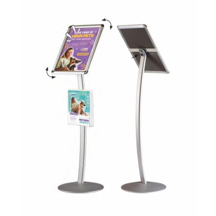 Laptartó állvány A4-A3-as ezüst forgatható kerettel