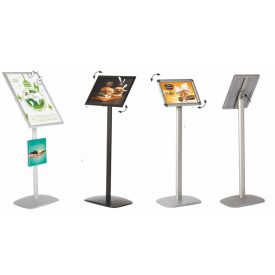   Laptartó állvány A4-A3-A2 méretben, ezüst vagy fekete színben, forgatható kerettel