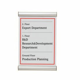 Névtábla, ajtótábla 026 mm-es aluprofilból