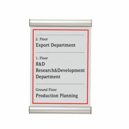 Névtábla, ajtótábla 026 mm-es aluprofilból