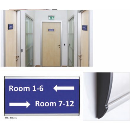 Névtábla, ajtótábla 148 mm-es aluprofilból