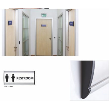 Névtábla, ajtótábla 052 mm-es aluprofilból