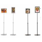 Állítható magasságú infóállvány A4-A3-as, kétoldalas kerettel