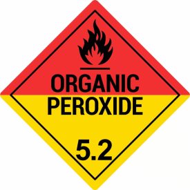   ADR bárca matrica 5.2 osztály Szerves peroxidok műa. matrica 100x100 mm