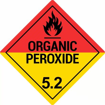 ADR bárca matrica 5.2 osztály Szerves peroxidok műa. matrica 100x100 mm