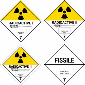   ADR bárca matrica 7 osztály Radioaktív anyagok műa. matrica 100x100 mm
