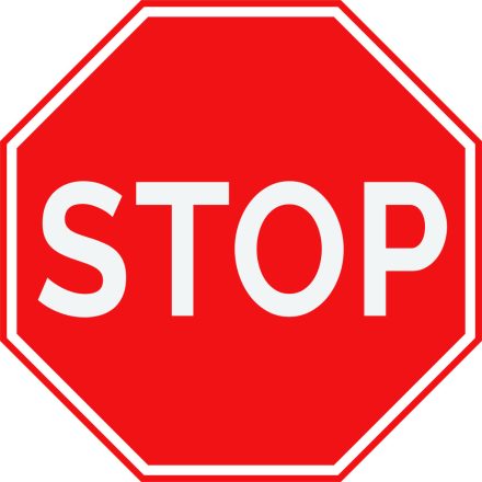 Állj! Elsőbbségadás kötelező! STOP tábla, matrica