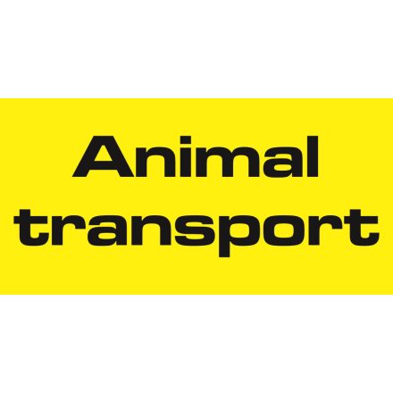 Animal transport tábla, matrica 30x15 cm