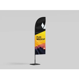   Egyedi grafikás Beach-flag/Strandzászló nyomat CÁPAUSZONY alak (RUDAZAT nélkül)