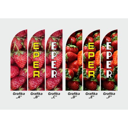 Epres Beach-flag/Strandzászló nyomat (RUDAZAT nélkül)