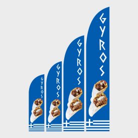 GYROS Beach-flag/Strandzászló nyomat (RUDAZAT nélkül)
