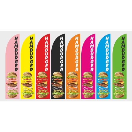 Hamburgeres Beach-flag/Strandzászló nyomat (RUDAZAT nélkül)