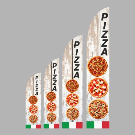 Pizza Beach-flag/Strandzászló nyomat (RUDAZAT nélkül)