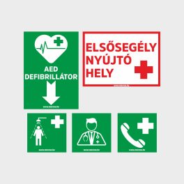 Elsősegélynyújtás táblák, matricák