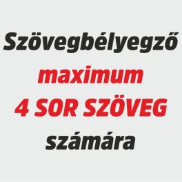 Szövegbélyegző max. 4 sor szöveggel
