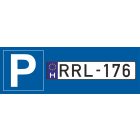 Egyedi rendszámos parkoló tábla, matrica
