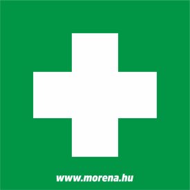   Elsősegély nyújtó hely elsősegély matrica, elsősegély tábla