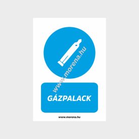 Gázpalack rendelkező tábla, matrica