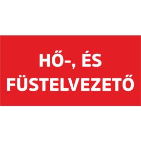   Hő-, és füstelvezető tűzvédelmi matrica, tűzvédelmi tábla