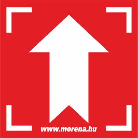   Iránymutató nyíl tűzvédelmi matrica, tűzvédelmi tábla