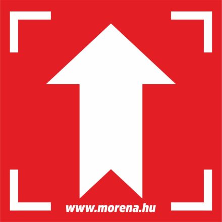 Iránymutató nyíl tűzvédelmi matrica, tűzvédelmi tábla
