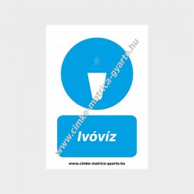 Ivóvíz rendelkező tábla, matrica