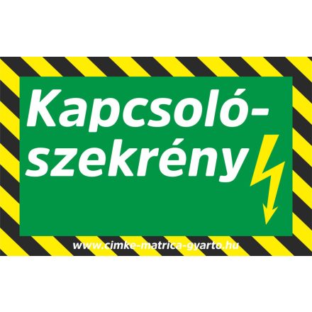 Kapcsolószekrény Matrica, tábla 