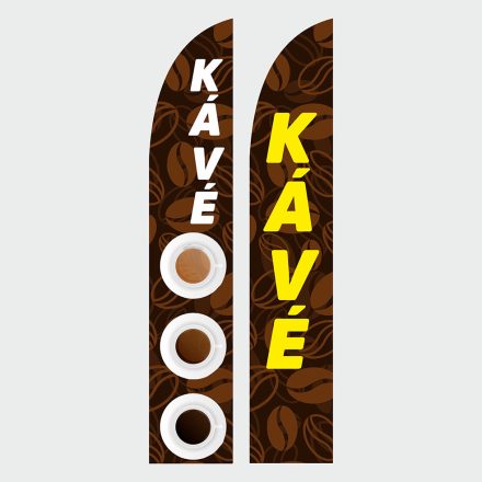 Kávés Beach-flag/Strandzászló nyomat (RUDAZAT nélkül)